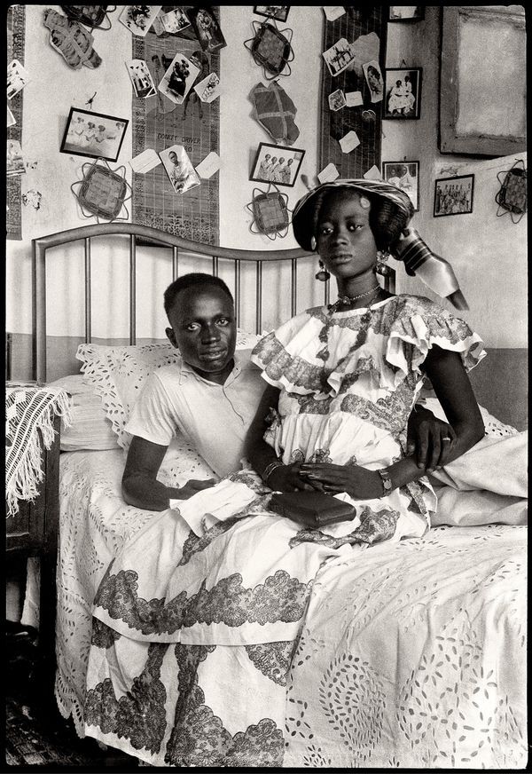 Image: Self-Portrait of Macky Kane and Fatou Thioune, Saint Louis (Senegal), 1941, scan from gelatin negative, 9x13cm. Courtesy of Linguere Fatou Fall and Revue Noire.