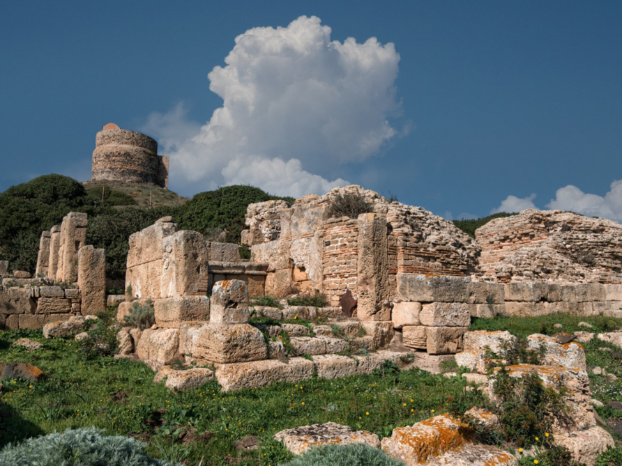 Tharros site ruins and tower