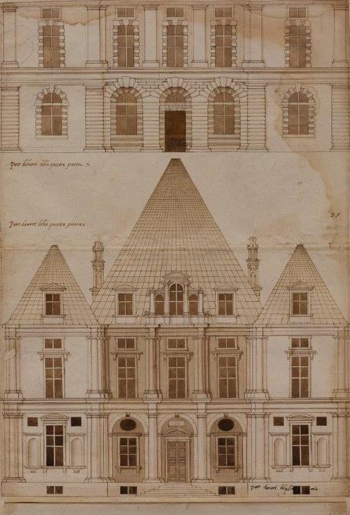  Small House for a King (Plate XXXIX), Sebastiano Serlio, VIII libro di Serlio: m.s. architettura, ca. 1550