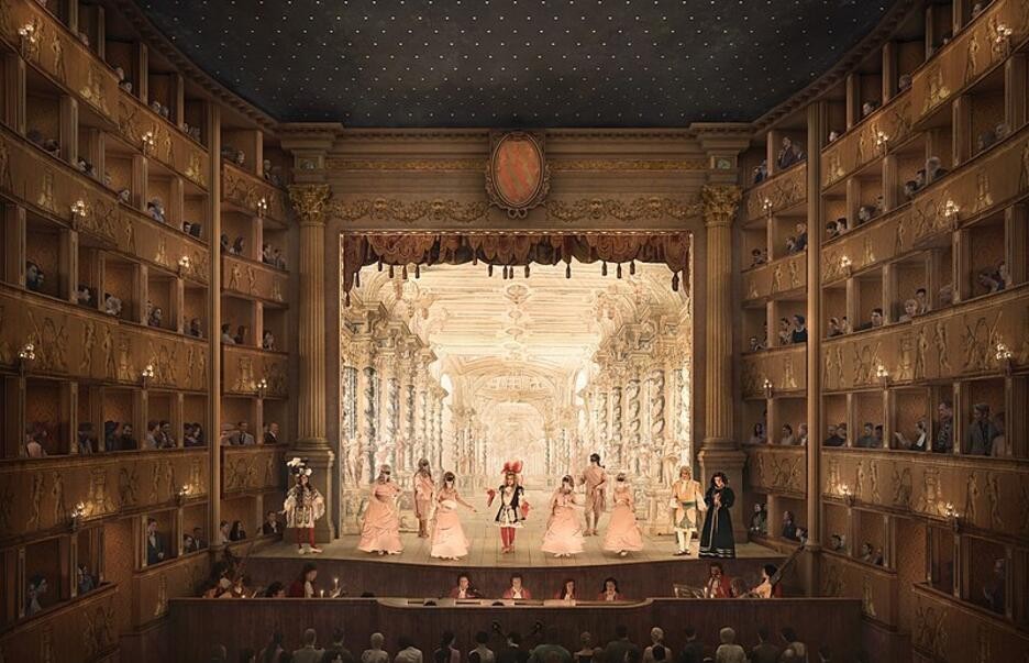 Historically informed visualization of the Teatro San Cassiano 