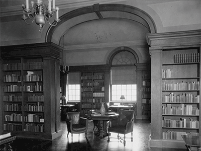 Photograph of Paterno Library, south wall.
