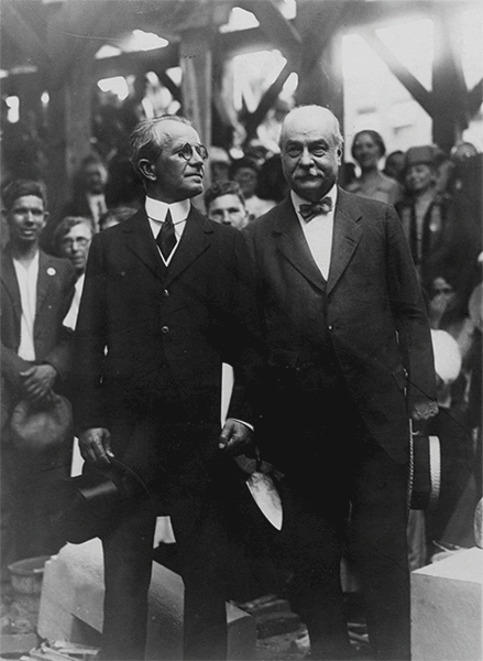 Photograph, Historical Photograph Collection (1855–2012), Columbia University in the City of New York Italian Ambassador Giacomo de Martino with Columbia President Butler at the cornerstone ceremony.