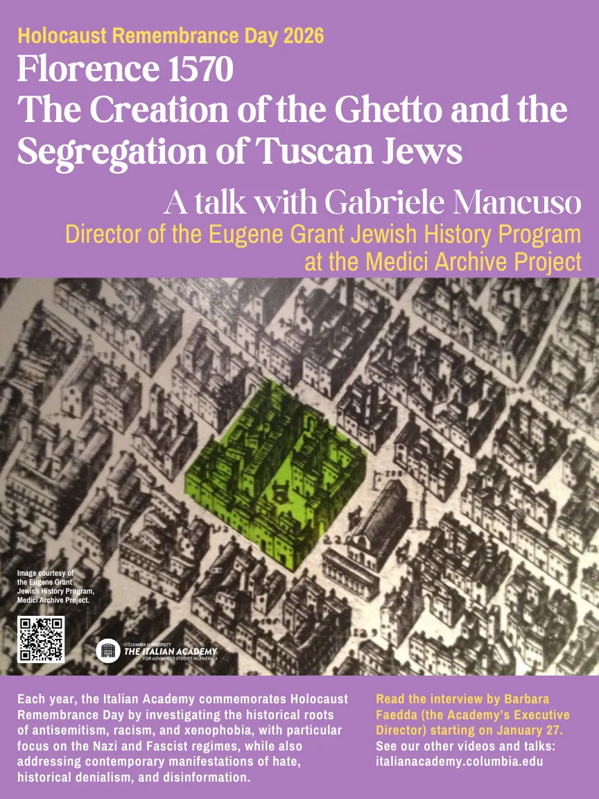 2026 Gabriele Mancuso on the Jewish Ghetto of Florence