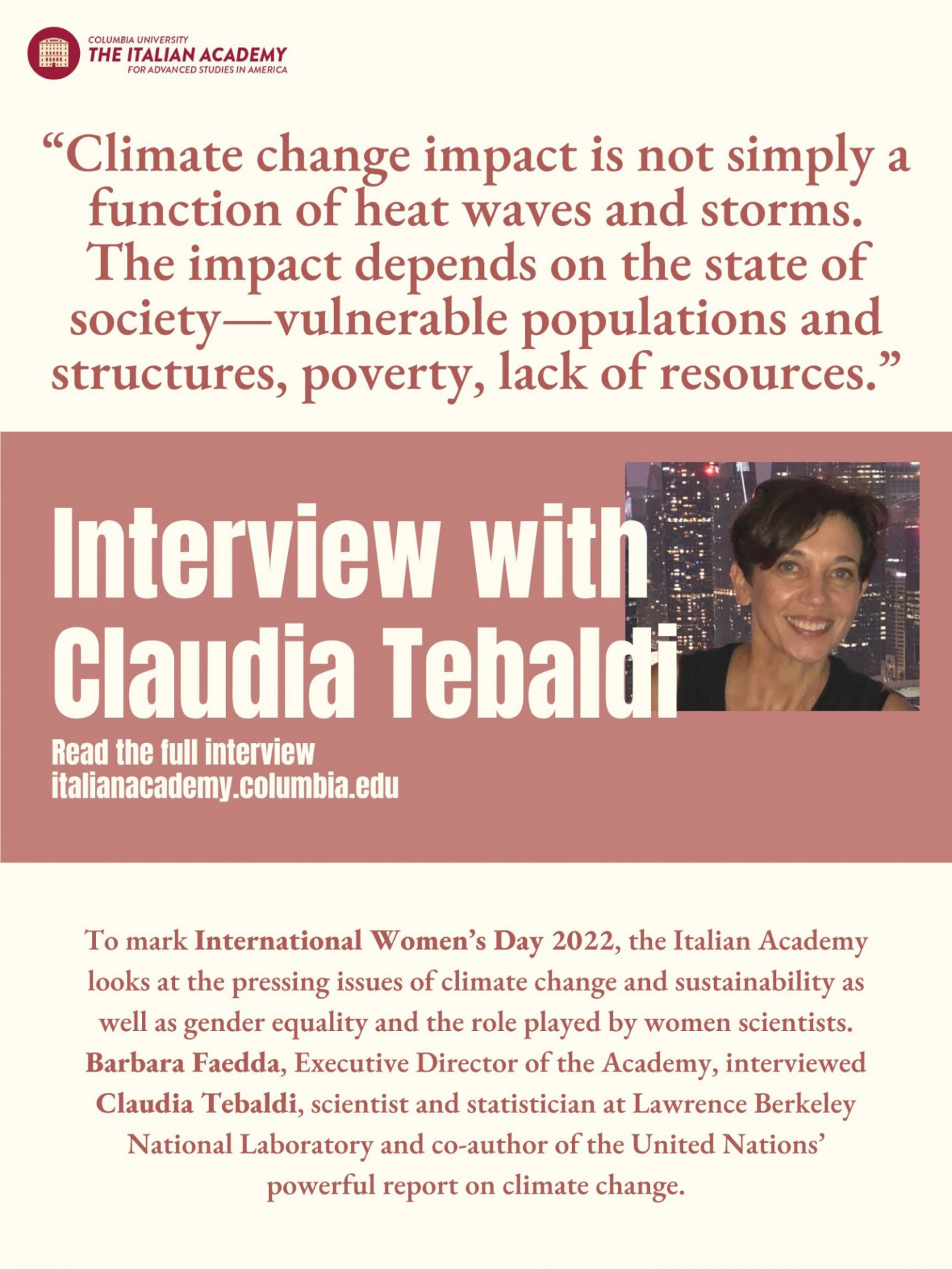 Flyer for International Women's Day 2022