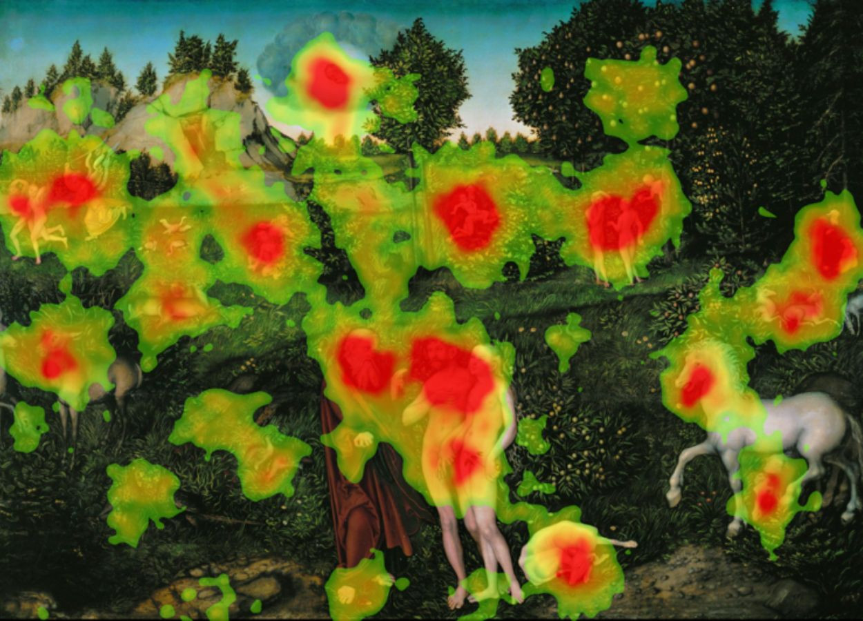 Average fixation by Austrian viewers of Cranach’s "Paradise" 