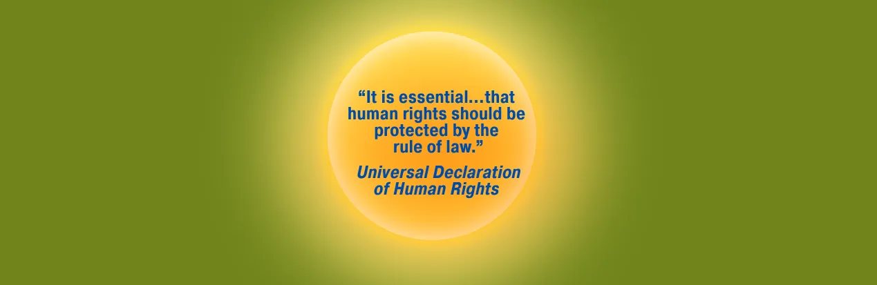 It is essential...that human rights should be protected by the Rule of law