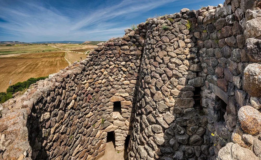 View of the fields from the central tower