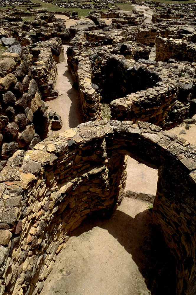 Close-up of the eastern sector of the village