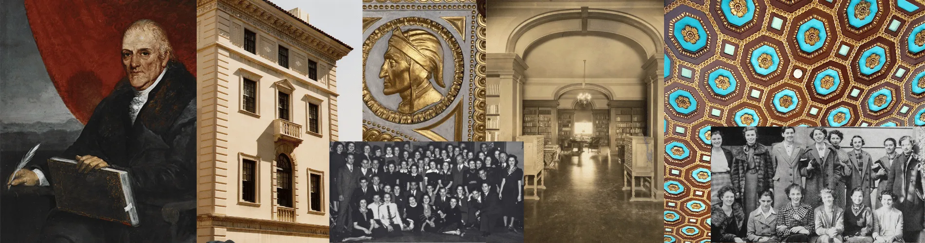 photos from the early history of Italian studies at Columbia 