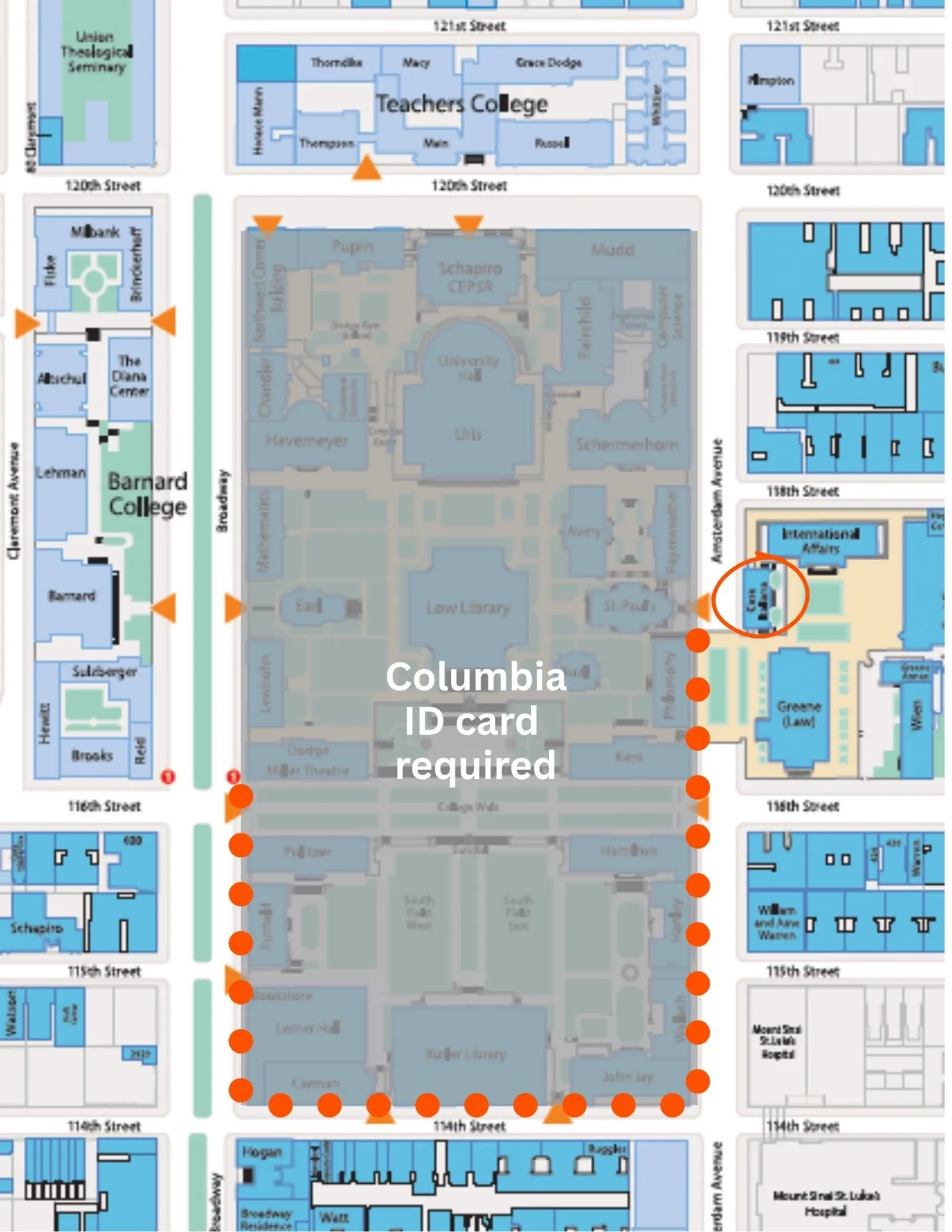 map of access to the Academy