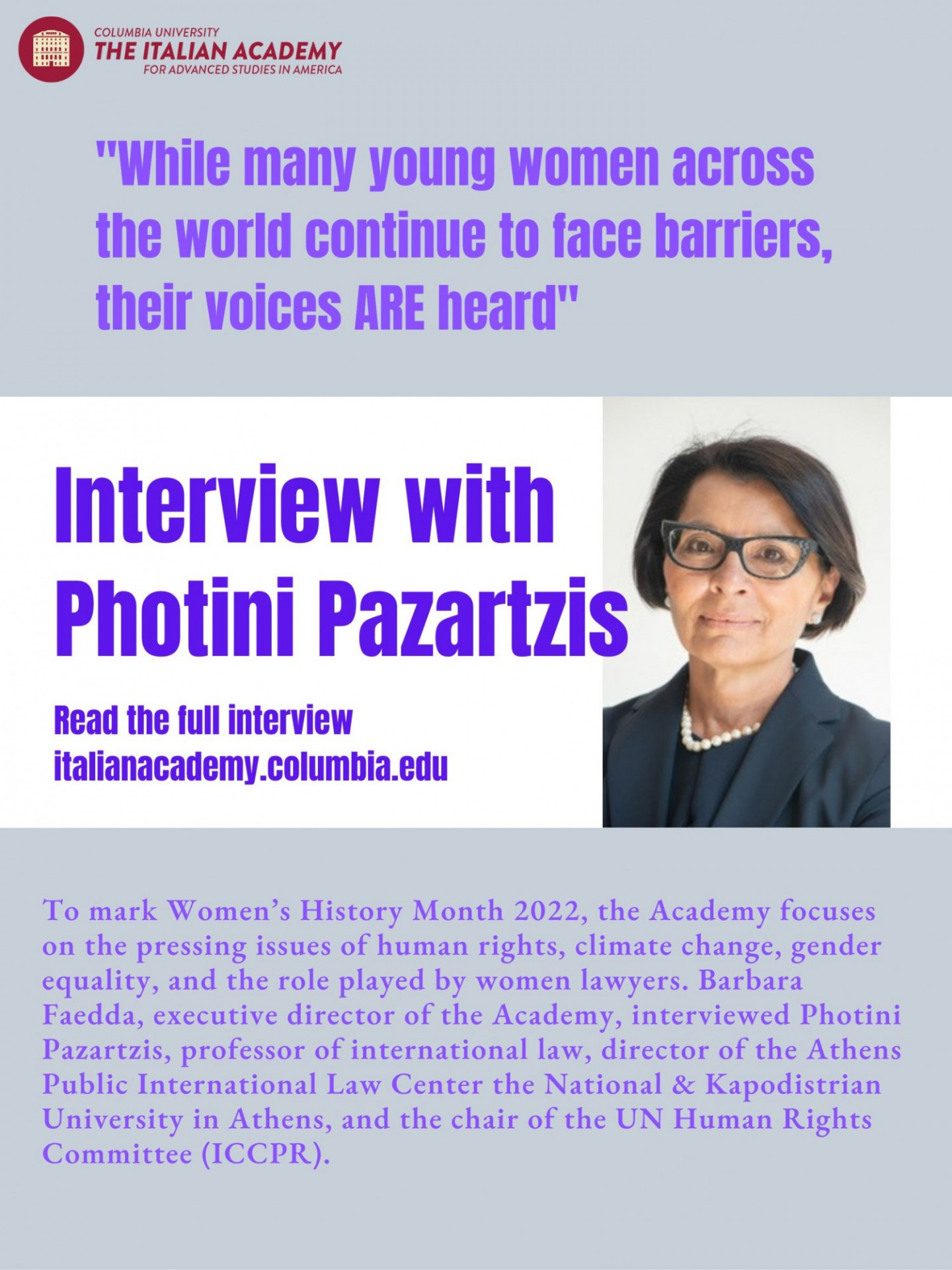 Flyer for International women's day 2022