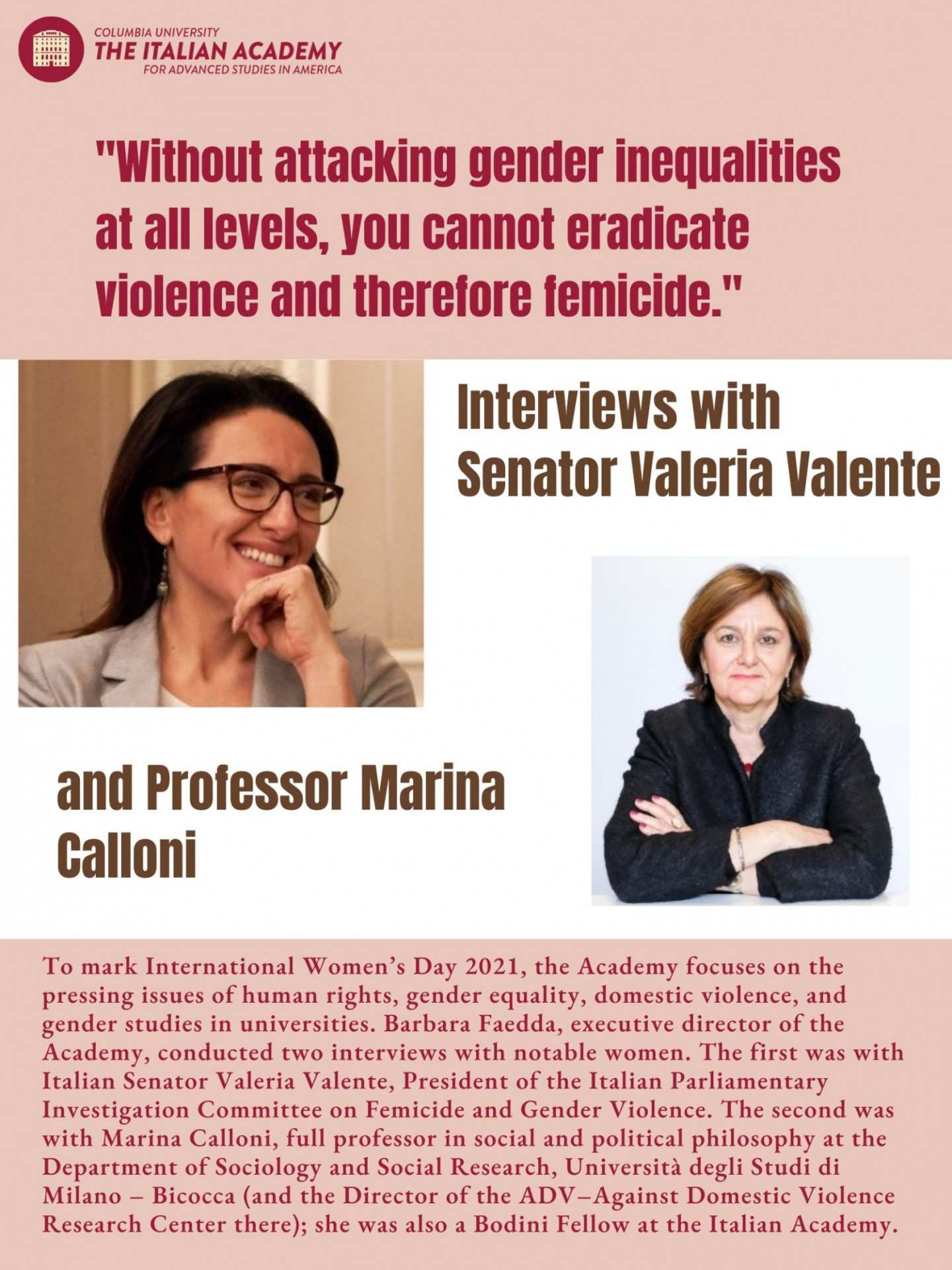 International Women’s Day 2021: On Violence against Women Flyer